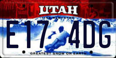 UT license plate E174DG