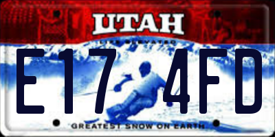 UT license plate E174FD