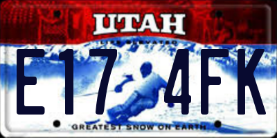 UT license plate E174FK