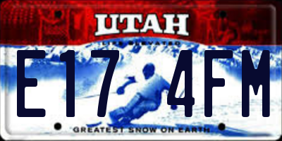 UT license plate E174FM