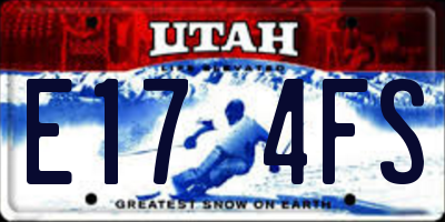 UT license plate E174FS
