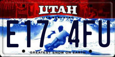 UT license plate E174FU