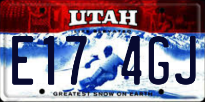 UT license plate E174GJ