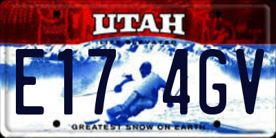 UT license plate E174GV
