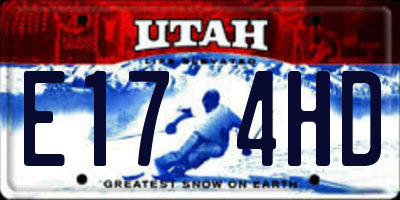 UT license plate E174HD