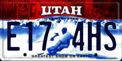 UT license plate E174HS