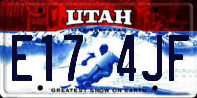 UT license plate E174JF