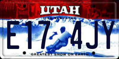 UT license plate E174JY