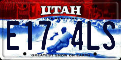 UT license plate E174LS
