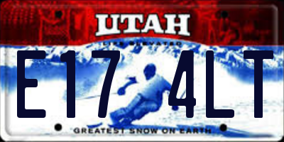 UT license plate E174LT