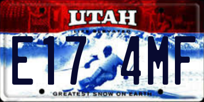 UT license plate E174MF