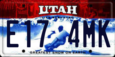 UT license plate E174MK