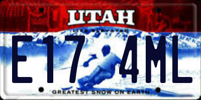 UT license plate E174ML