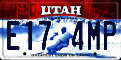 UT license plate E174MP
