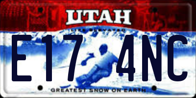 UT license plate E174NC
