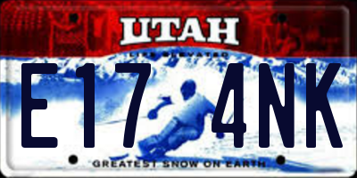 UT license plate E174NK