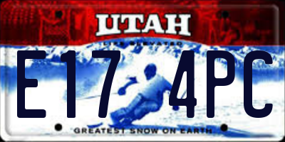 UT license plate E174PC
