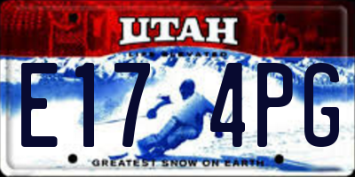 UT license plate E174PG