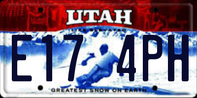 UT license plate E174PH