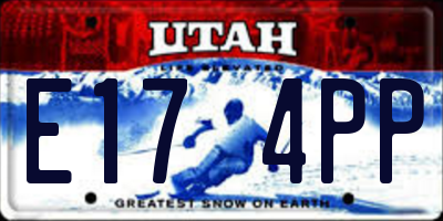 UT license plate E174PP