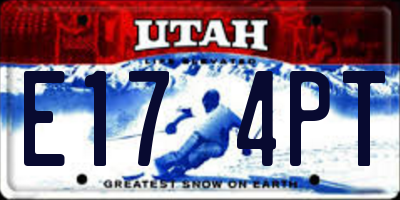 UT license plate E174PT