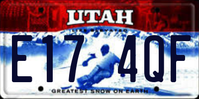 UT license plate E174QF