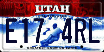 UT license plate E174RL