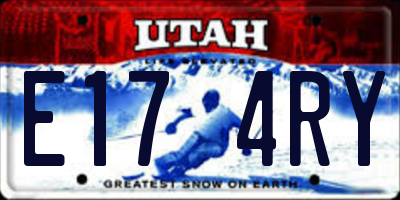 UT license plate E174RY