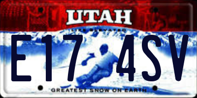 UT license plate E174SV