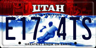 UT license plate E174TS