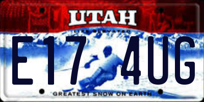 UT license plate E174UG