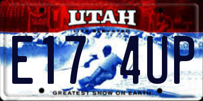 UT license plate E174UP