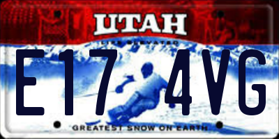 UT license plate E174VG