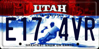 UT license plate E174VR