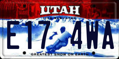 UT license plate E174WA