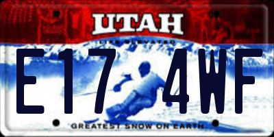 UT license plate E174WF