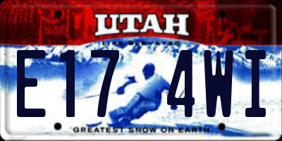 UT license plate E174WI