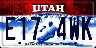 UT license plate E174WK