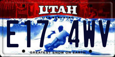 UT license plate E174WV