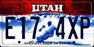 UT license plate E174XP