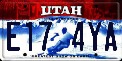 UT license plate E174YA