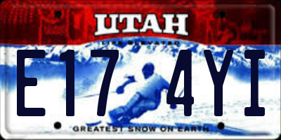 UT license plate E174YI