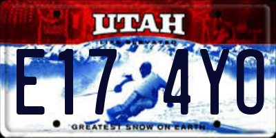 UT license plate E174YO
