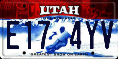 UT license plate E174YV