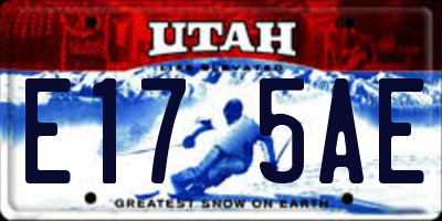 UT license plate E175AE
