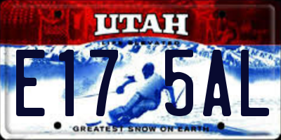 UT license plate E175AL