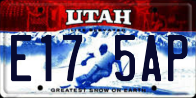 UT license plate E175AP