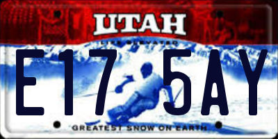 UT license plate E175AY