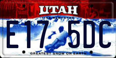 UT license plate E175DC