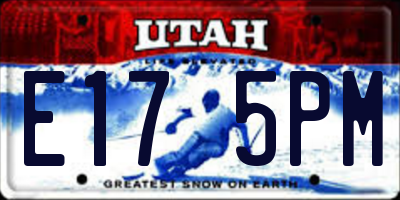 UT license plate E175PM